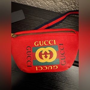 Authentic Red Gucci Belt Bag Bum Bag
